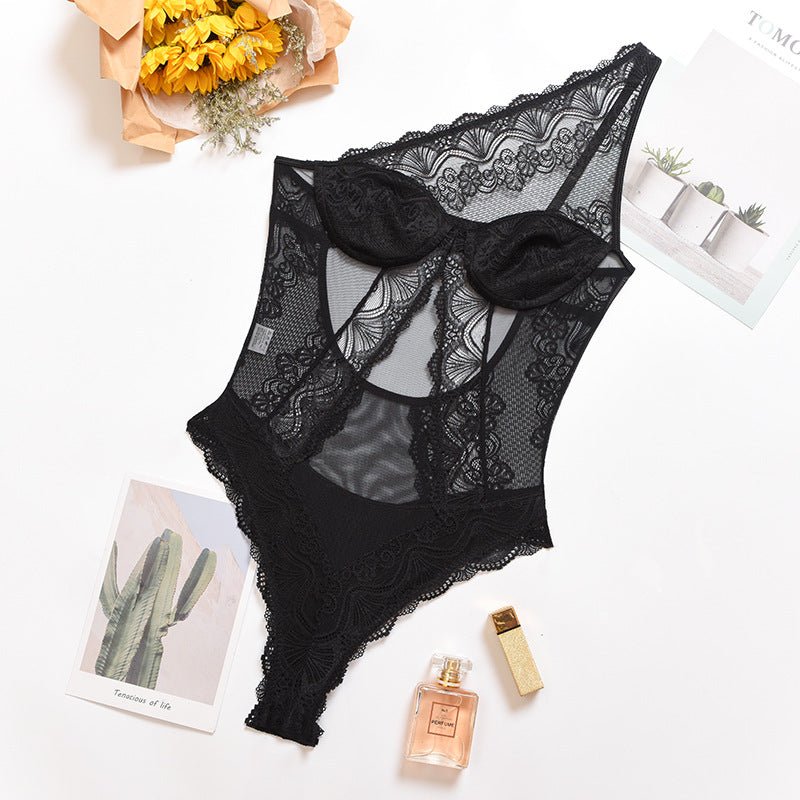 Teddy Cross - Border Plus Size Lace Bodysuit – Body Dentelle Sexy Grande Taille Noir | Desir Intense - Lingerie Sexy Femme | Lingerie Dentelle variant_option1 variant_option2 | Desir Intense