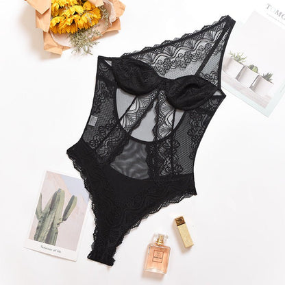 Teddy Cross - Border Plus Size Lace Bodysuit – Body Dentelle Sexy Grande Taille Noir | Desir Intense - Lingerie Sexy Femme | Lingerie Dentelle variant_option1 variant_option2 | Desir Intense
