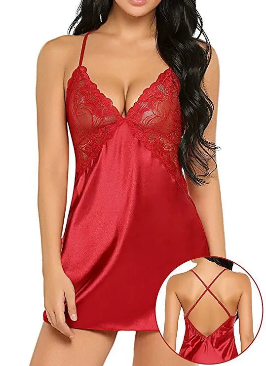 Nuisette Sexy Dos Nu - Séduction Audacieuse - Lingerie Sexy Femme | nuisette Dentelle variant_option1 variant_option2 | Desir Intense