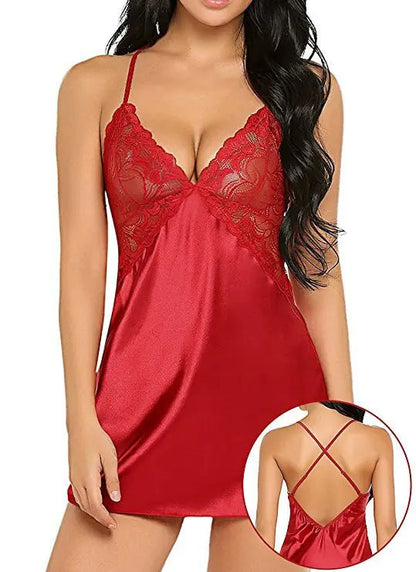 Nuisette Sexy Dos Nu - Séduction Audacieuse - Lingerie Sexy Femme | nuisette Dentelle variant_option1 variant_option2 | Desir Intense